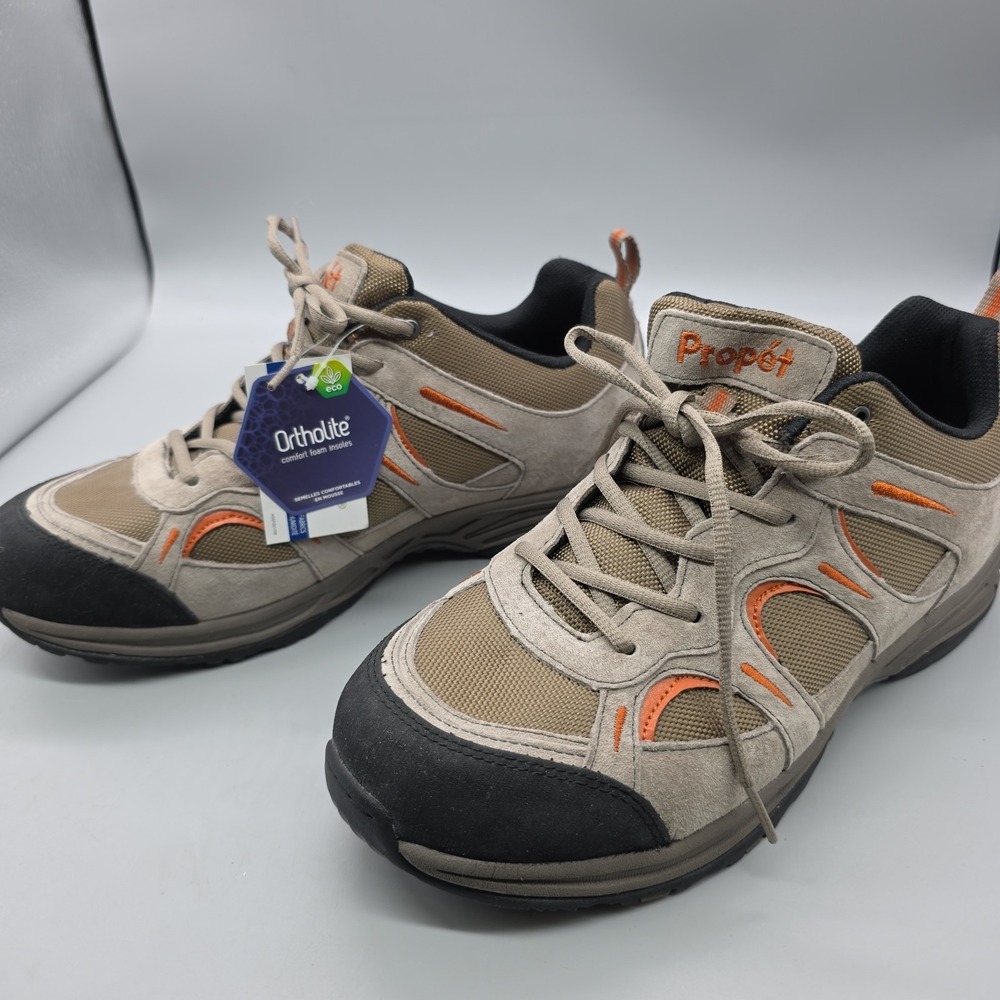 Propet Men's Connelly Lace-Up Sneakers Gunsmoke/Orange